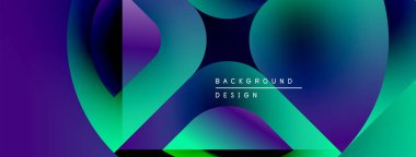 Soyut sıvı şekilleri mor, turkuaz ve yeşile harmanlanır. Modern tasarım metin arkaplanı, tasarım içerir. Gradyan renkler dinamik görsel etki yaratır.