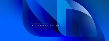 Soyut mavi tasarım akışkan şekiller, gradyanlar içerir. Modern estetik, arka planlar, afişler, sunumlar için uygundur. Basit metin örtüsü mevcut.