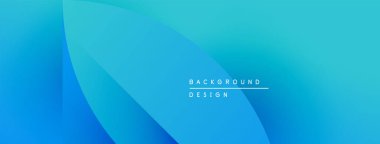 Soyut mavi eğimli arkaplan. Düz kıvrımlar dinamik görsel efekt yaratır. Sunumlar ve web siteleri için uygun minimalist tasarım.