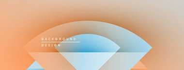 Soyut gradyan şekiller çakışıyor. Şeftali, mavi renkler modern arkaplan tasarımı yaratır. Minimalist estetik, pürüzsüz geçişler mevcut.