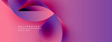 Soyut arkaplan, akan şekiller, pembeler, morlar. Modern tasarım elementleri dinamik görsel deneyim yaratır.