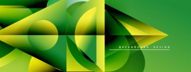 Soyut geometrik şekiller, canlı yeşil sarı renkler. Modern tasarım, dinamik kompozisyon, şık bir sunum. Arkaplan dokusu hareketi öneriyor.
