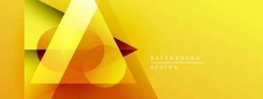 Soyut geometrik tasarım. Sarı, turuncu renkler dinamik görsel efekt yaratır. Modern tarz, arka planlar ve sunumlar için uygun.