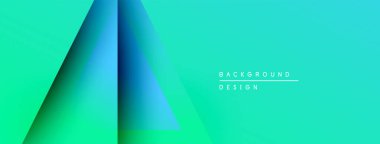 Soyut eğim arkaplanı. Teal, turkuaz renkler düzgün bir şekilde karışır. Geometrik şekiller görsel ilgi yaratıyor. Minimalist tasarım.