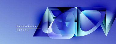 Soyut mavi tasarım katmanlı şekiller oluşturarak dinamik görsel efekt yaratır. Arkaplan için uygun modern, şık bir sunum.