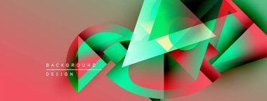 Soyut geometrik şekiller çakışıyor. Canlı renkler harmanlanarak, dinamik görsel efekt yaratır. Modern tasarım ögeleri cesur kompozisyon sunar.