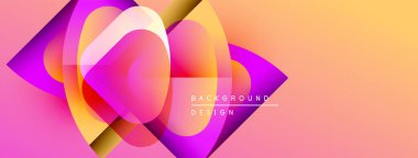 Soyut enerjik tasarım. Üst üste binen şekiller dinamik renk değişimi yaratır. Modern estetik, arka planlar ve sunumlar için uygun..