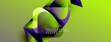 Soyut tasarım akışkan şekiller, canlı renkler içerir. Yeşil arka planda baskın, mor aksanlar dinamik görsel efekt yaratır. Modern, şık bir sunum.