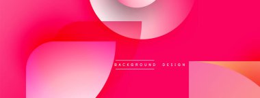 Soyut gradyanlar çakışıyor, dinamik görsel etki yaratıyor. Pembe, mor renkler kompozisyona hakim. Metin arkaplan tasarımı okur.