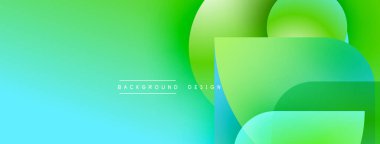 Soyut eğim arkaplanı. Pürüzsüz renk değişimi, canlı yeşil, mavi renkler. Modern tasarım ögeleri, basit metin örtüsü.