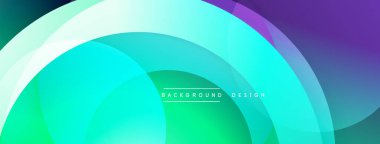 Soyut akışkan şekiller harmanlanarak canlı turkuaz ve mor renkler yaratır. Arka planlar ve sunumlar için modern tasarım öğesi. Yumuşak geçişler kompozisyona hakim..