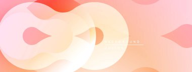 Soyut sıvı şekiller, sıcak renk paleti. Şeftali, turuncu renkler pürüzsüz harmanlanır. Arka planlar için modern tasarım ögesi.