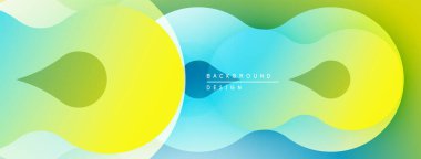 Soyut sıvı şekiller, canlı renklerin karışımı. Modern tasarım, pürüzsüz eğimler dinamik kompozisyon yaratır. Minimalist estetik, temiz arkaplan.