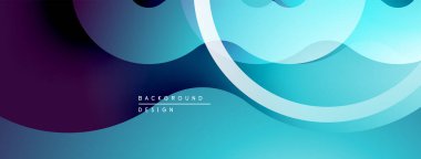 Soyut akışkan şekiller, mavi mor gradyan. Modern dinamik arkaplan tasarımı, düz eğriler, zarif kompozisyon.