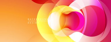 Soyut renkli çemberler çakışıyor, canlı bir değişim etkisi yaratıyor. Sıcak tonlar kompozisyona hakim, enerji ve dinamizmi akla getiriyor..