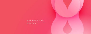 Soyut pembe tasarım. Üst üste binen şekiller akışkan ve modern estetik yapılar yaratır. Dereceli gölgeler derinlik ve görsel ilgi sunar.