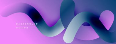 Soyut sıvı şekiller, canlı mor renkler, pürüzsüz gradyanlar. Arkaplan ve dijital sanat için modern tasarım ögesi.
