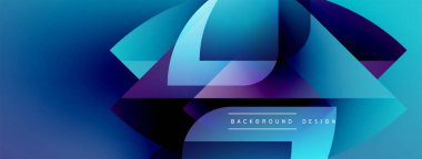 Soyut tasarım, akıcı şekiller, canlı maviler, morlar. Gradyan renkler dinamik görsel efekt yaratır. Metin arkaplan tasarımı okur.