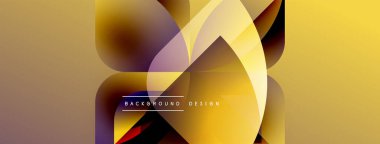 Soyut altın tasarım üst üste binen şekiller, gradyanlar içerir. Metin elementi ile modern arkaplan, yumuşak geçişler, sıcak tonlar.