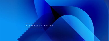Soyut mavi eğimler dinamik şekiller yaratır. Modern tasarım pürüzsüz geçişler, özgeçmiş ve sunumlar için idealdir..