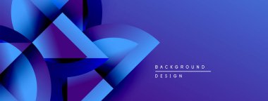 Soyut mavi şekiller örtüşüyor ve dinamik bir değişim etkisi yaratıyor. Modern tasarım arka planlar, pankartlar, sunumlar için uygun.