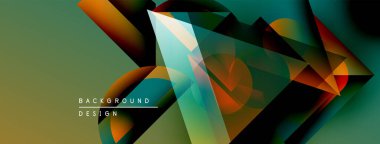 Soyut geometrik şekiller harmanlanarak canlı renk değişimleri yaratır. Tasarım keskin açılar, pürüzsüz geçişler, modern estetik.