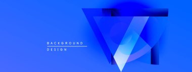Soyut mavi geometrik tasarım. Katmanlar derinlik yaratır, modern estetik. Minimalist stil, arka planlar ve sunumlar için uygun.