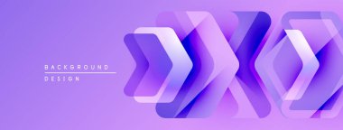 Mor soyut arka plan katmanlı geometrik şekiller. Gradyan renkler modern, dinamik görsel efekt yaratır. Minimalist tasarım.