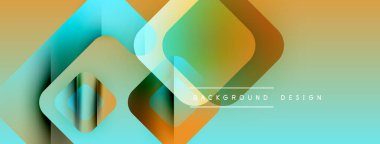Soyut geometrik şekiller örtüşür, canlı bir değişim etkisi yaratır. Modern tasarım arka planlar, pankartlar, sunumlar için uygun.