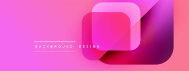 Soyut pembe tasarım. Üst üste binen katmanlar dinamik görsel efekt yaratır. Çeşitli projeler için modern arkaplan uygun. Gradyan renkleri.