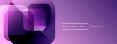 Soyut mor katmanlar modern tasarım yaratır. Gradyan şekiller örtüşür, dinamik görsel efekt oluşturur. En küçük metin kompozisyonu.