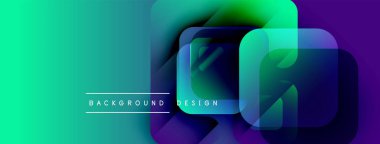 Soyut eğim arkaplanı. Üst üste binen kareler dinamik görsel efekt yaratır. Metin arka plan tasarımı okur. Modern, canlı renkler sunar.