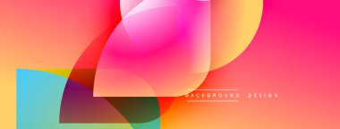 Soyut, enerjik şekiller çakışıyor. Renkler karışıyor, dinamik görsel efekt yaratıyor. Modern tasarım elementleri enerji, akış önerir.