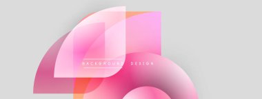 Soyut pembe şekiller örtüşüyor ve dinamik bir zemin oluşturuyor. Yumuşak eğimler, modern tasarım elementleri mevcut. Minimalist estetik.