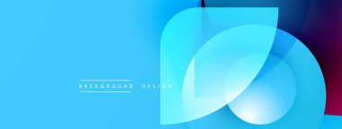 Soyut mavi arkaplan. Üst üste binen şekiller dinamik görsel efekt yaratır. Renkler derinlik katar, modern estetik. Basit metin arkaplan tasarımı okur.