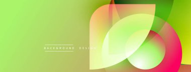 Soyut, enerjik bir arkaplan. Üst üste binen şekiller dinamik görsel efekt yaratır. Gradyan renkler düzgün bir şekilde harmanlanarak modern estetik sunuyor.