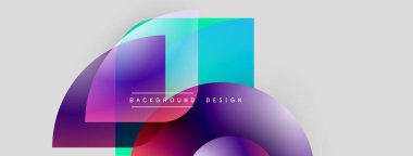 Soyut şekiller örtüşüyor, canlı renk değişimleri yaratıyor. Metin, merkez alan içinde arkaplan tasarımı okuyor. Minimalist tarz, modern estetik.