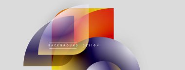 Soyut şekiller örtüşüyor, canlı renk değişimleri yaratıyor. Modern tasarım elementleri dinamik görsel deneyim önerir. Minimalist estetik.