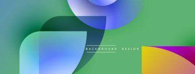 Soyut sıvı şekilleri örtüşür ve canlı renk değişimleri yaratır. Modern tasarım elementleri dinamik hareketi, pürüzsüz geçişleri önerir.