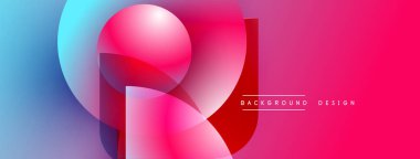 Soyut canlı tasarım, üst üste binen daireler, gradyanlar. Pembeye mavi geçişler, modern görsel etki yaratıyor. Metin arkaplan tasarımı okur.
