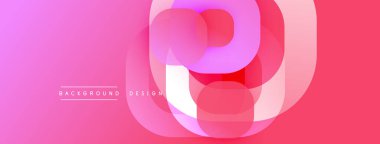 Soyut pembe tasarım, üst üste binen daireler oluşturarak dinamik görsel efekt yaratır. Çeşitli projeler için modern arkaplan.