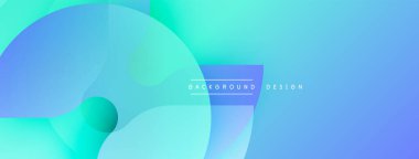 Soyut mavi arkaplan. Üst üste binen daireler dinamik görsel efekt yaratır. Metin arka plan tasarımı okur. Modern, temiz estetik.