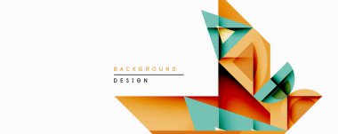 Soyut geometrik bileşim. Turuncu, deniz mavisi, kahverengi şekiller dinamik görsel efekt oluşturur. Minimalist tasarım, özgeçmiş ve sunumlar için uygun. Temiz çizgiler, modern estetik..