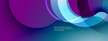 Soyut arkaplan akışkan şekiller, canlı mor, mavi gradyanlar. Modern tasarım hareketi, akıcılığı çağrıştırıyor.