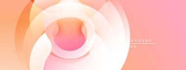 Soyut arkaplan özellikleri üst üste biniyor. Yumuşak pembe, turuncu renkler hafif bir değişim etkisi yaratır. Minimalist tasarım, modern estetik.