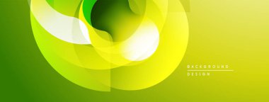 Soyut, canlı, yeşil, sarı şekiller örtüşüyor. Modern tasarım dinamik görsel akış yaratır. Yumuşak eğimler derinlik sunar.