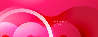 Soyut pembe arka plan. Üst üste binen şekiller dinamik ve modern görsel efektler yaratır. Yumuşak gradyanlar, minimalist tasarım.