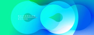 Soyut akışkan şekiller, canlı turkuaz, mavi gradyanlar. Modern tasarım, pürüzsüz geçişler, dinamik kompozisyon. Minimalist estetik.