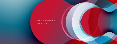 Soyut tasarım özellikleri üst üste biniyor. Kırmızı, mavi, beyaz renkler dinamik görsel efekt yaratır. Modern arkaplan ögesi.