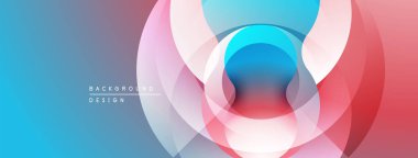 Soyut tasarım özellikleri üst üste biniyor. Renkler mavi, pembe, dinamik görsel efekt yaratır. Düzen eğimleri kompozisyona hakim.